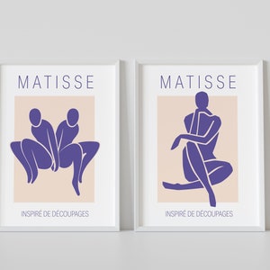 Matisse Print | Purple Wall Art | DIGITAL DOWNLOAD Art | Matisse Poster | Print set of 2