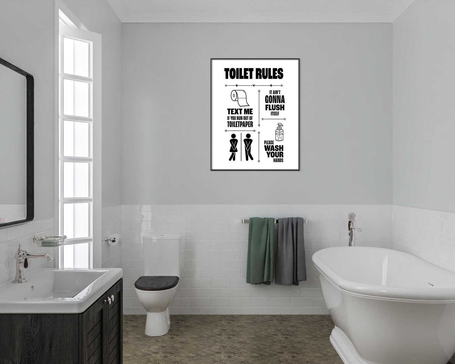 Printable Bathroom Quote Wall Art Housewarming Gift Funny - Etsy