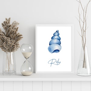 Printable Sea Shell Bathroom Wall Art Decor | Calming Zen Wall Art Decor