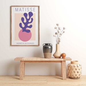 Matisse Inspired Art Print: Purple Pastel Abstract (Digital Download)