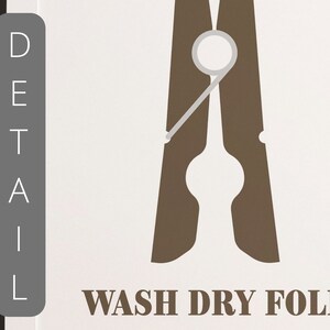 Printable Laundry Room Decor Wall Art Clothespin Modern - Etsy