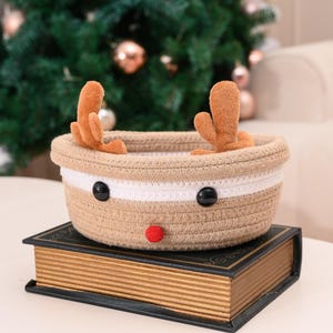 Christmas Decorative Basket Christmas Cotton Rope Storage Basket handmade  baskets Storage Basket
