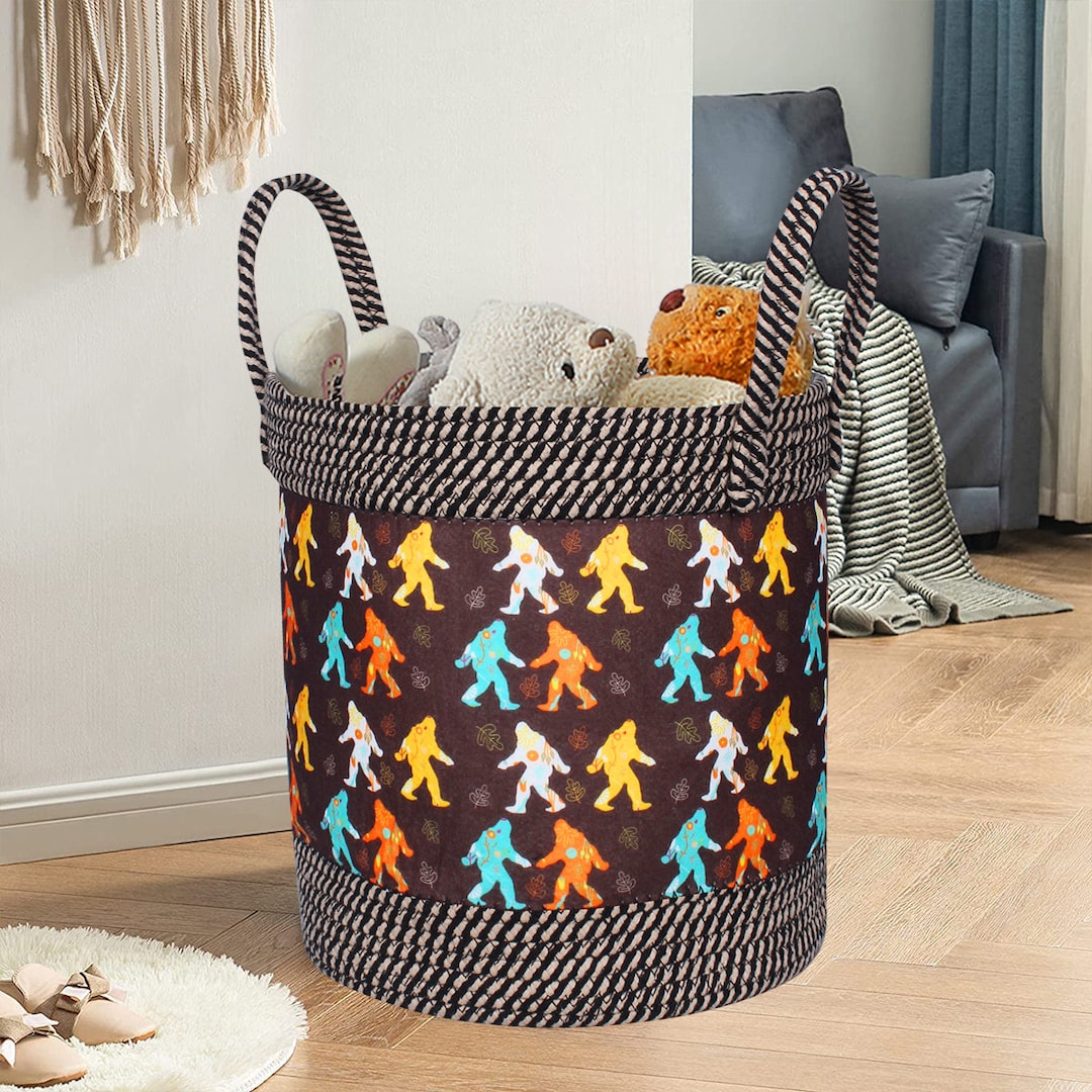 Handmade Bigfoot Cotton Rope Basket: Rustic Home Decor - Etsy