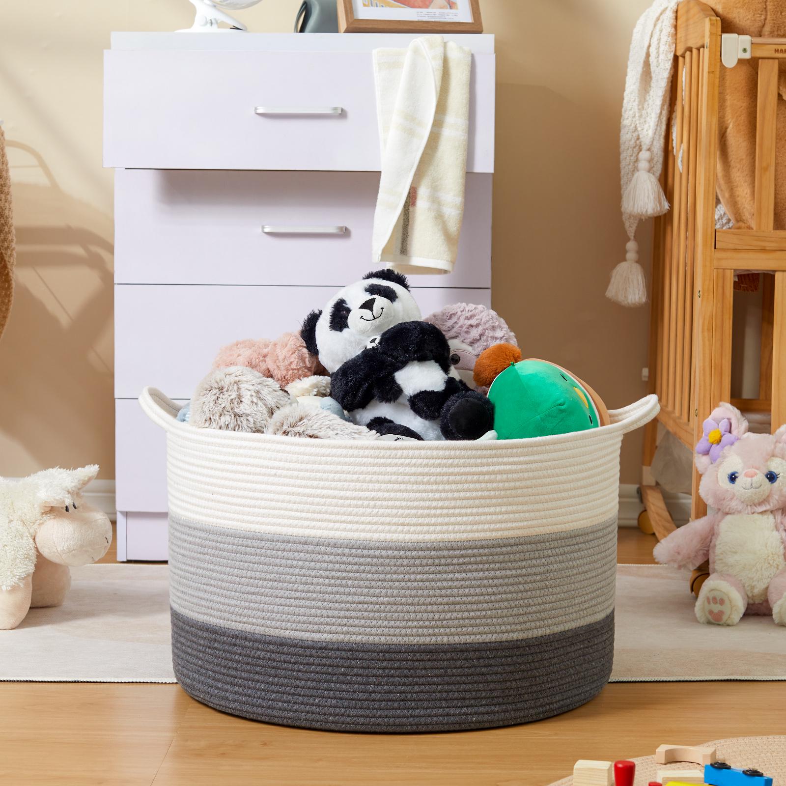 Panier Tressé En Corde De Coton Blanc - Petit Panier Cadeau Ou Rangement Déco Bohème