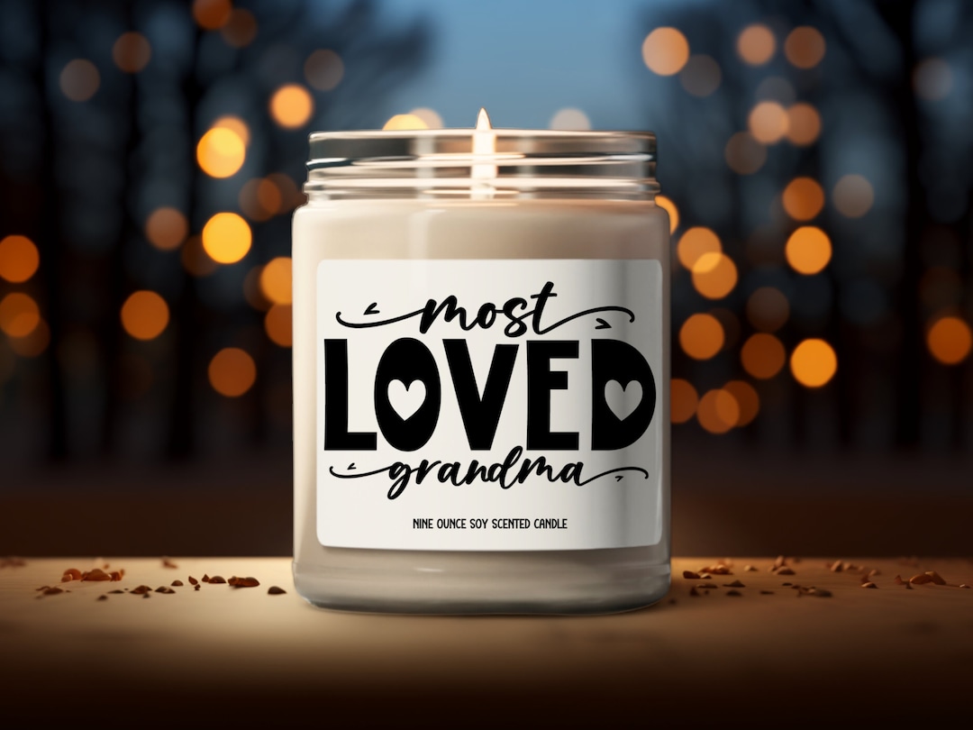 Most Loved Grandma, Funny Grandma Candle, Personalize Grandma Candle