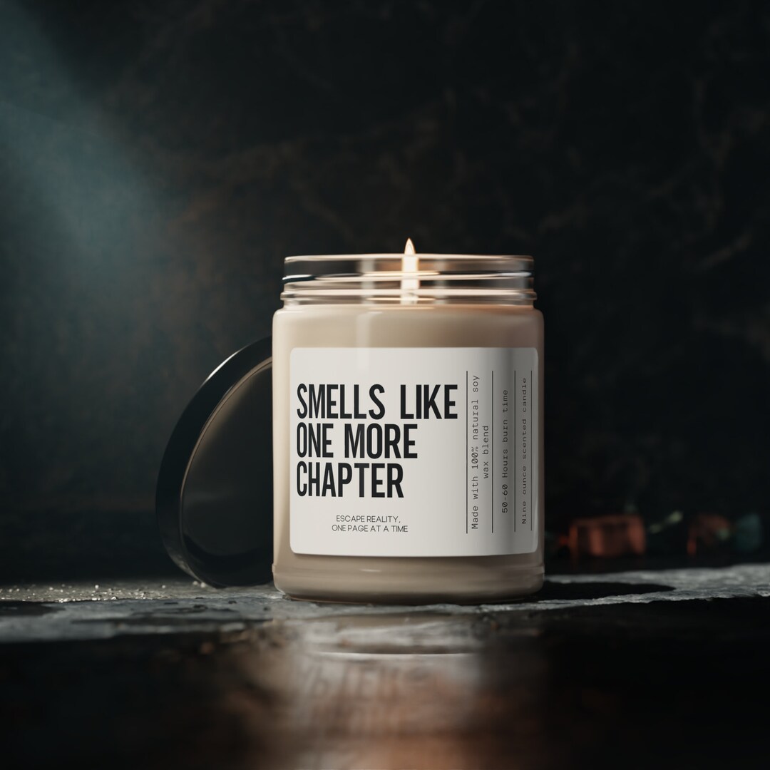 Just One More Chapter Candle, Smells Like Books Candle, Bookworm Gift