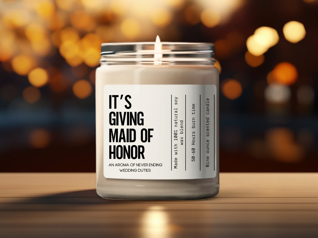 Maid of Honor Gift From Bride, Maid of Honor Candle, Maid of Honor Proposal, Maid of Honour