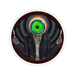 EyeBall Guy // Kiss-Cut Sticker // Punk Rock Metal Skate Skateboard Horror