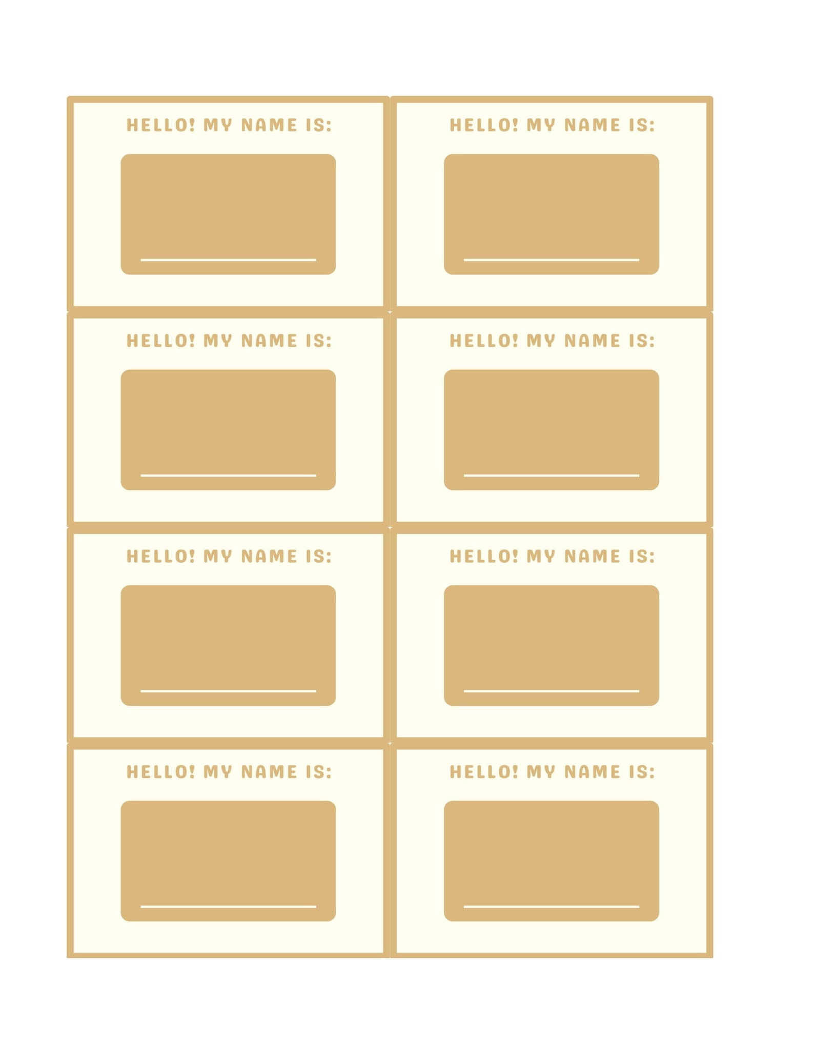 Printable Name Tag Party Printable Cup Name Hello My Name - Etsy