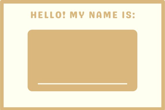 Printable Name Tag Party Printable Cup Name Hello My Name - Etsy