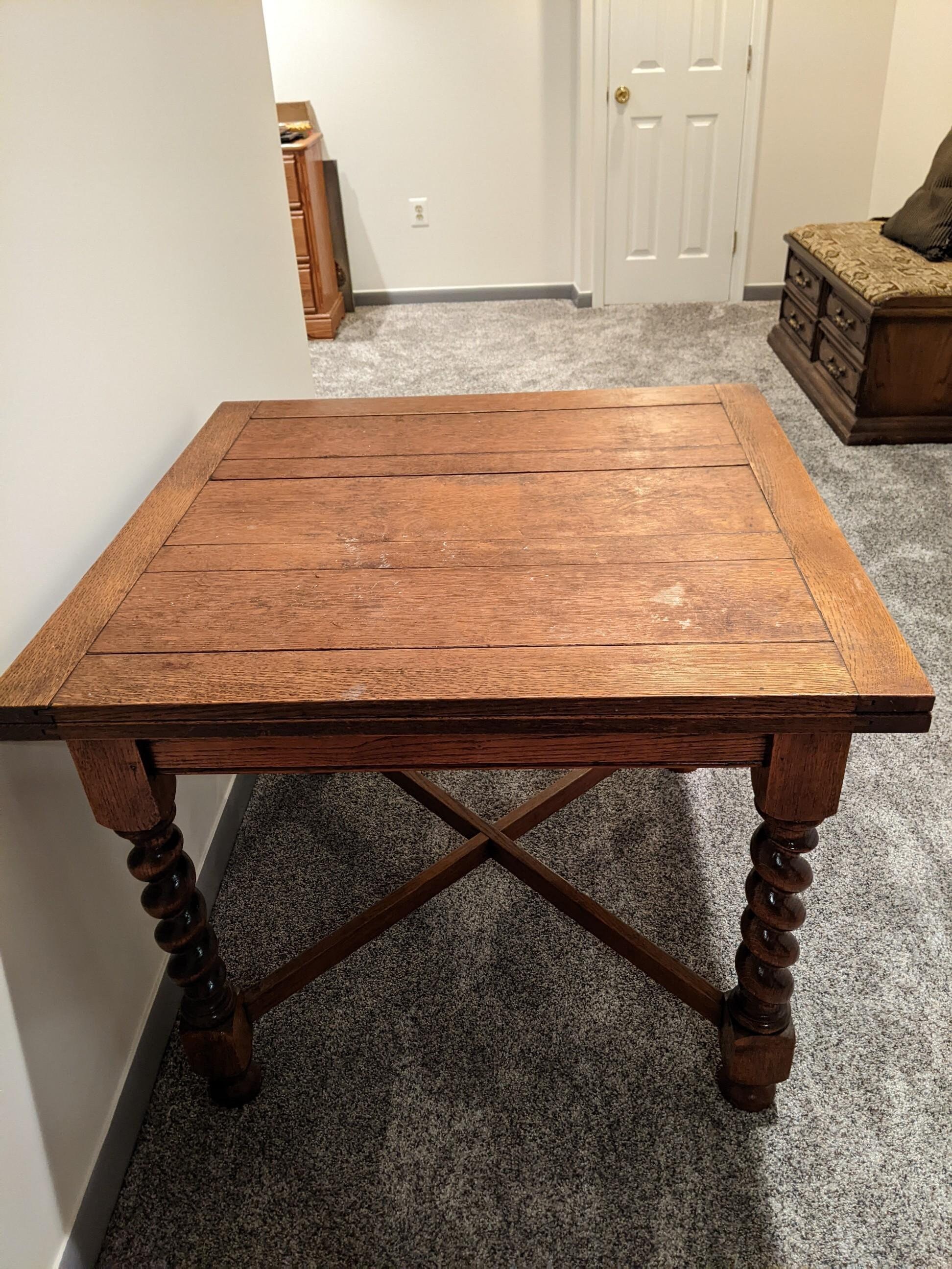 Solid Oak Vintage Expandable Pub Table Etsy