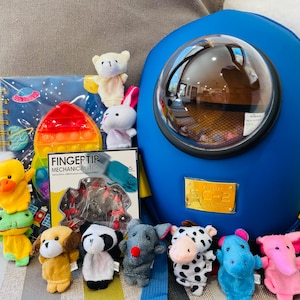 Space backpack grab bag for kids, rocket backpack, adventure kit