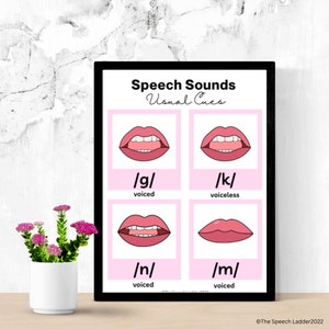 Speech Sounds Visual Cues Prints SPEECH Room Decor Speech Therapy Poster Speech Pathologist Gift SLP Poster Speech Therapy Office Decor