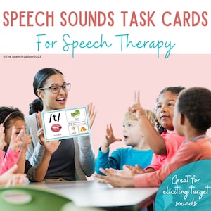 Cartes de tâches sur les sons de la parole, ressource pour la salle d'orthophonie, téléchargement imprimable pour l'orthophonie, cartes de repères visuels pour la parole, ressource sur l'articulation