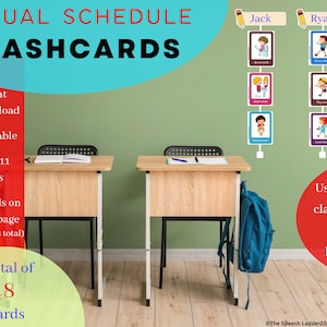 Visual Schedule Flashcards, AAC, Speech Therapy, Autism Resource, Communication Language Support, SLP Resource, Special Education Classroom