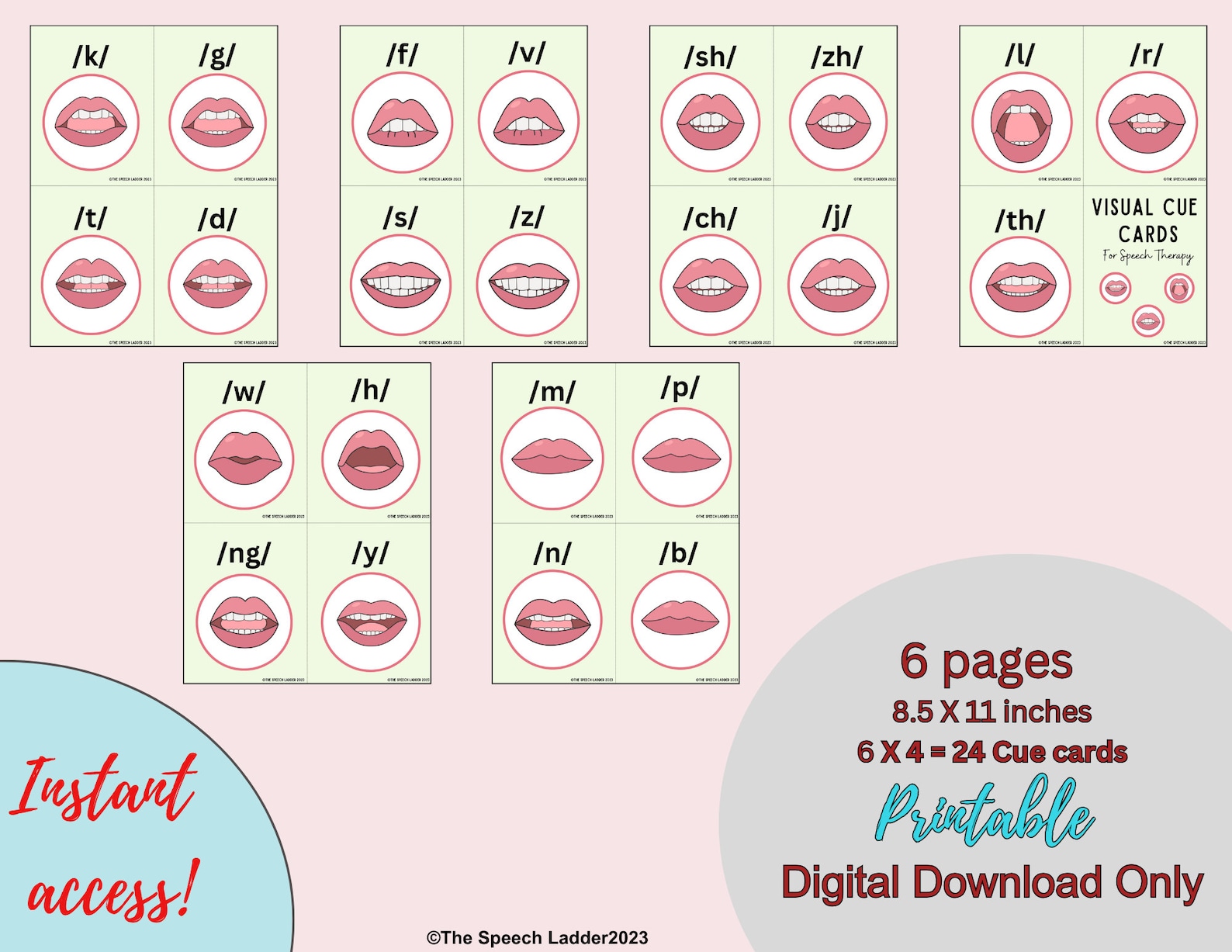 Visual Cue Cards for Speech Therapy, Speech Sounds Elicitation Cards ...