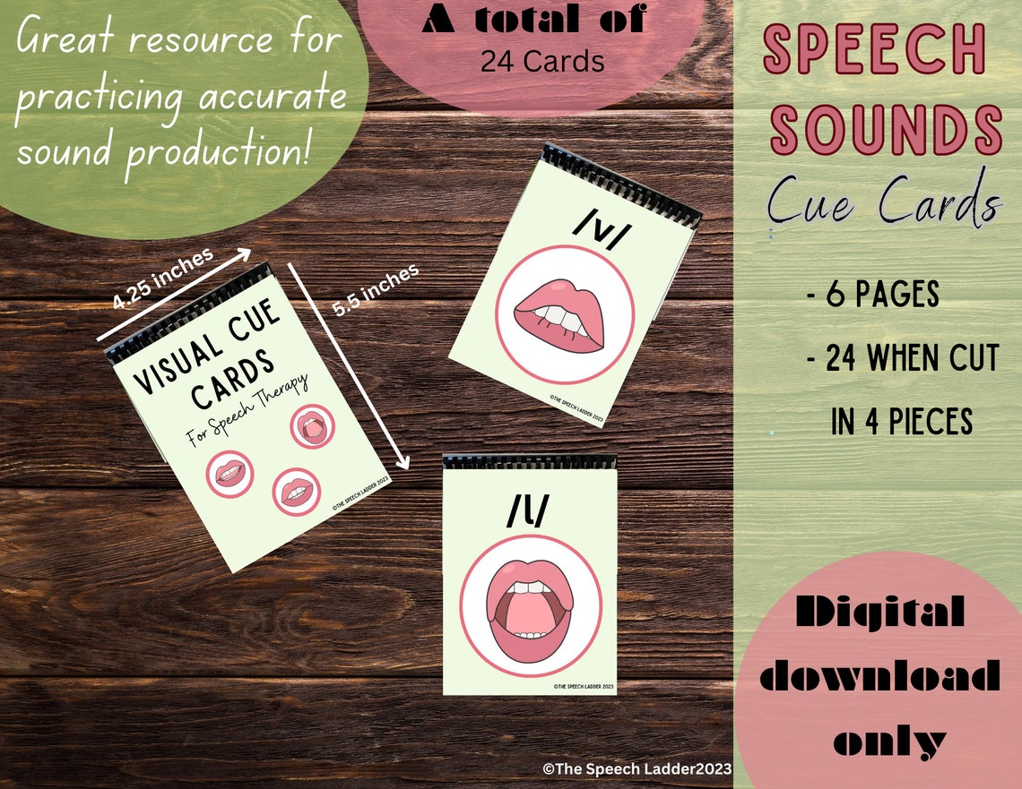 Visual Cue Cards for Speech Therapy, Speech Sounds Elicitation Cards ...
