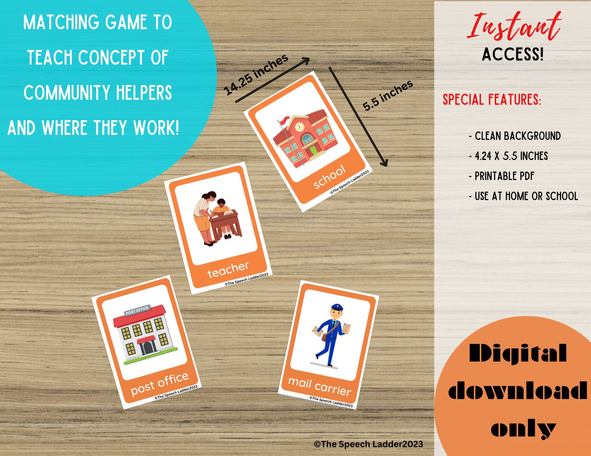 Community Helpers and Their Workplace Flashcards, Speech Therapy, ESL ...