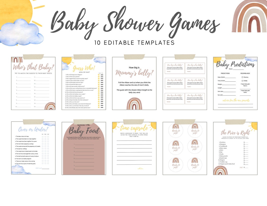 Printable Baby Shower Games. Funny Baby Shower Games. Baby Shower Games