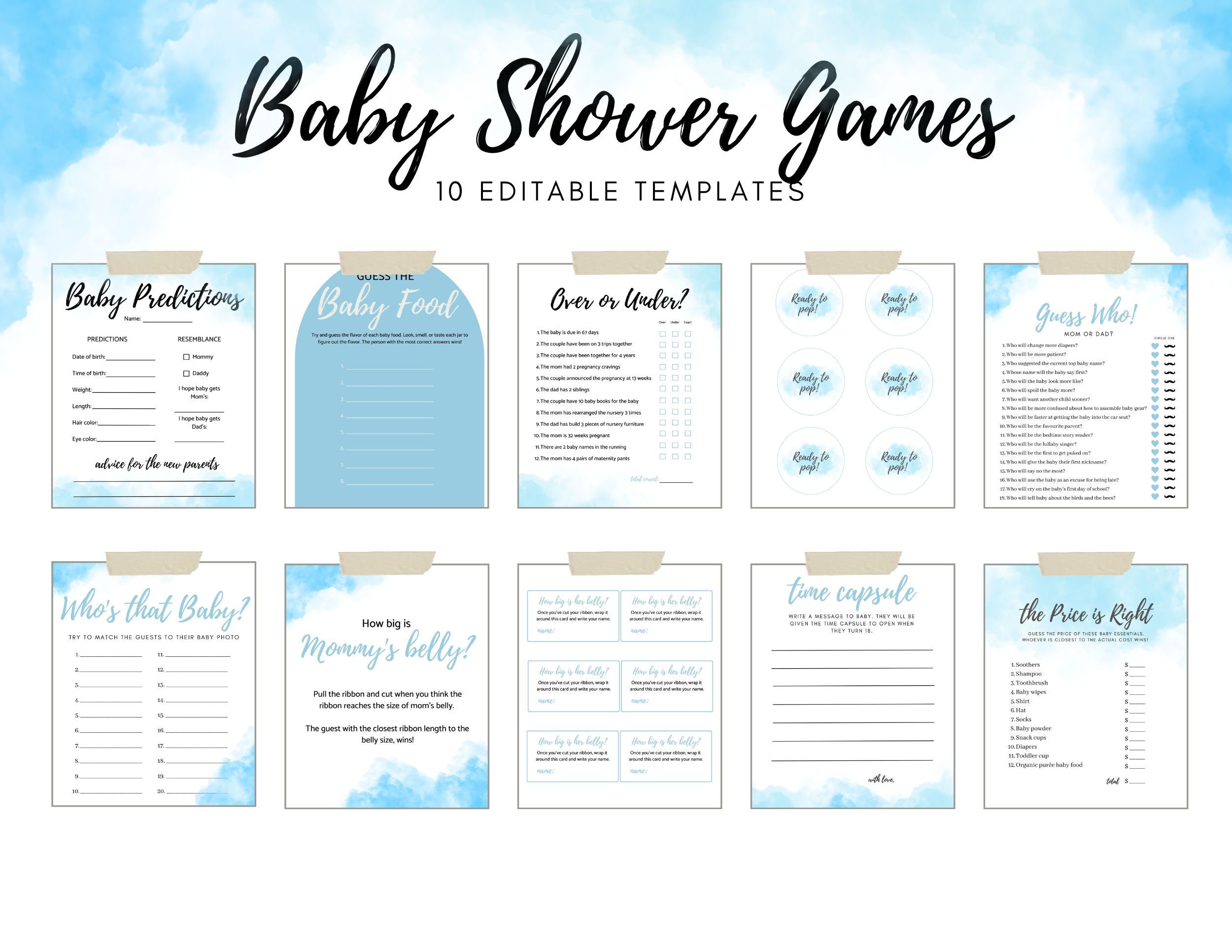 Printable Baby Shower Games. Funny Baby Shower Games. Baby Shower Games