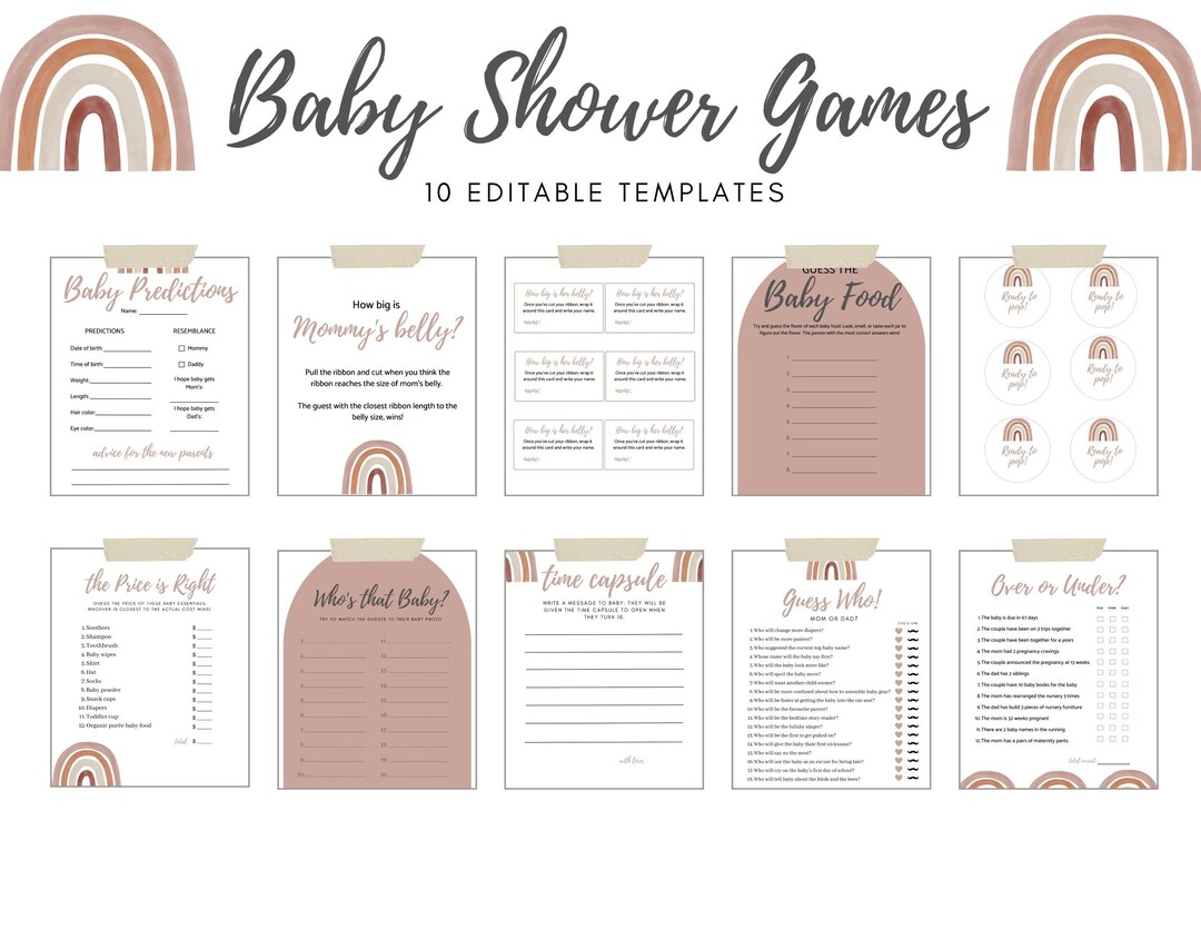 Printable Baby Shower Games. Funny Baby Shower Games. Baby Shower Games ...
