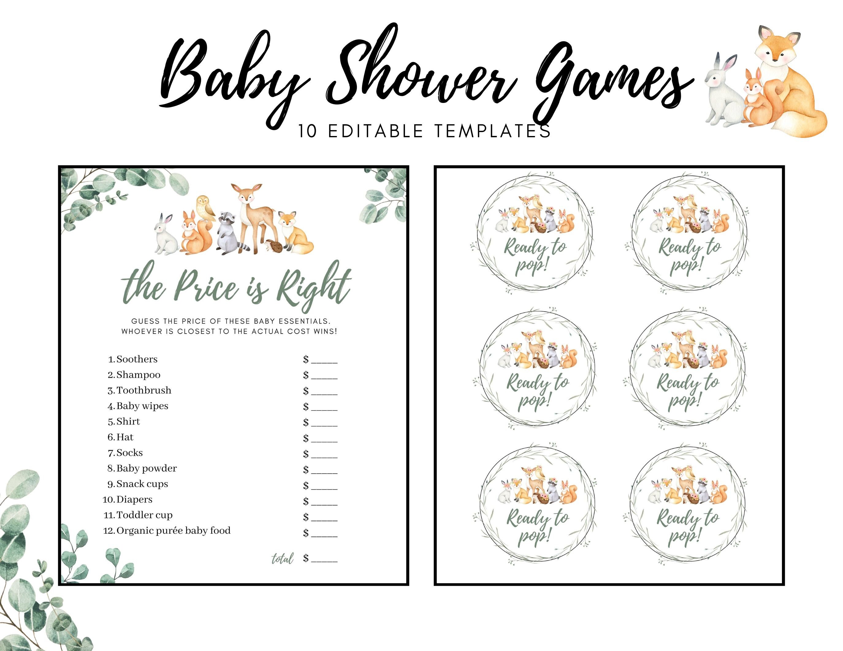 Printable Baby Shower Games. Funny Baby Shower Games. Baby Shower Games ...