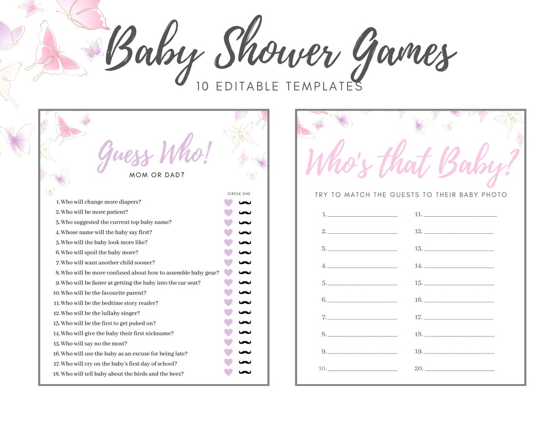 Baby Shower Games Templates Baby Shower Games Instant Download Baby Shower Games Templates Baby Shower Games Instant Download