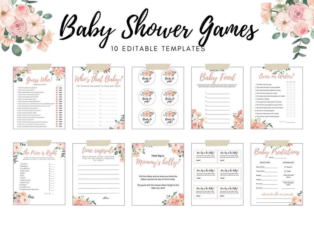 Printable Baby Shower Games. Funny Baby Shower Games. Baby Shower Games