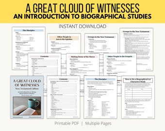 A Great Cloud of Witnesses, New Testament; Biographical Bible Study; Biblical Character Study; Simple Bible Study for Beginners;