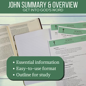 John Bible Study Guide New Testament Bible Study John Bible Book Overview Beginner Study Gospel of John Guide Book of John’s Gospel Study