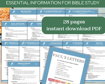 Paulus Briefe Epistel Bibelstudienführer Neues Testamente Übersicht Anfänger Christliche Ressourcen Männer Geschenk Lernwerkzeug Schriftstelle Referenz