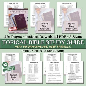 Topical Bible Study Guide Bible Workbook Printable Bible Study for Women Christian Study Bible Study Example Faith How to Study the Bible