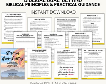 Biblical Goal Setting; Bible Verses on Goals; Bible Examples of Goals; Spiritual Goals; Faith Goals; Goal Setting Workbook; Goal Guidelines