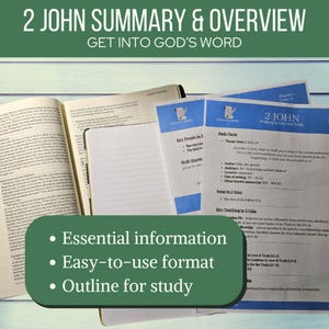 2 John Bible Study Guide New Testament Bible Study Resource Bible Book Overview Beginner Bible Study 2 John Guide Book 2 John Apostle John