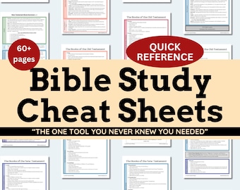 Bible Study Cheat Sheets Printable Bible Study Guide for Beginners Bible Overview Old and New Testament Summary Christian Study Tools