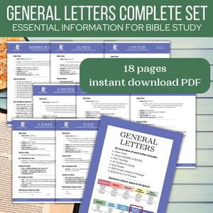 General Letters Bible Study Beginner New Testament Guide Epistles Study Overview Bible Book Outline General Letters Bible Study Tool