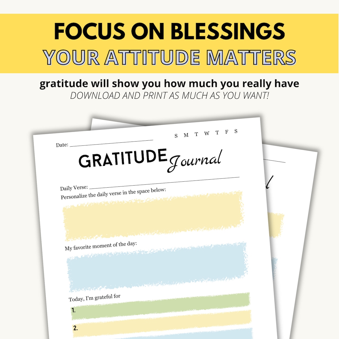Gratitude Journal Printable Gratitude Journal Biblical - Etsy