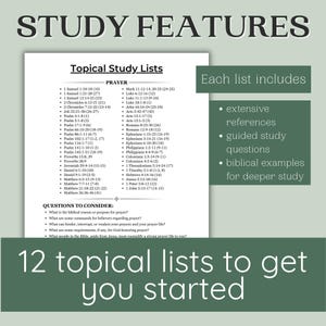 Topical Bible Meditation Guide Printable Scripture Study Workbook Beginner Christian Planner Step By Step Faith Learning Worksheet Spiritual Growth Resource Personal Devotional Tool Organized Prayer Topic Study System Scripture Exploration