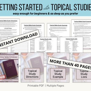 Topical Bible Study Workbook. Bible Study Plans for Beginner or ...