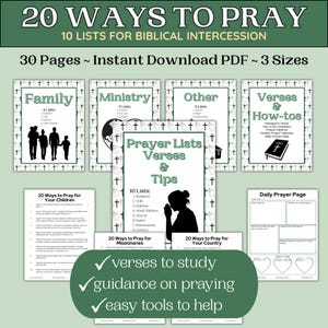 Prayer Journal List Bible Study Women Prayer Christian Journal Prayer Journal Family Prayer Planner Christian Journal Verses Ministry Guide