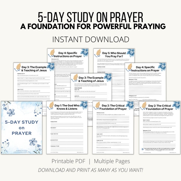 5 Day Bible Study on Prayer; Biblical Prayer Study; Bible Prayer Teaching; Jesus' Teaching on Prayer; Who to Pray For; Foundation of Prayer