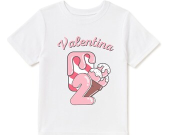 Digitaal archief van camiseta van dos helados dulces