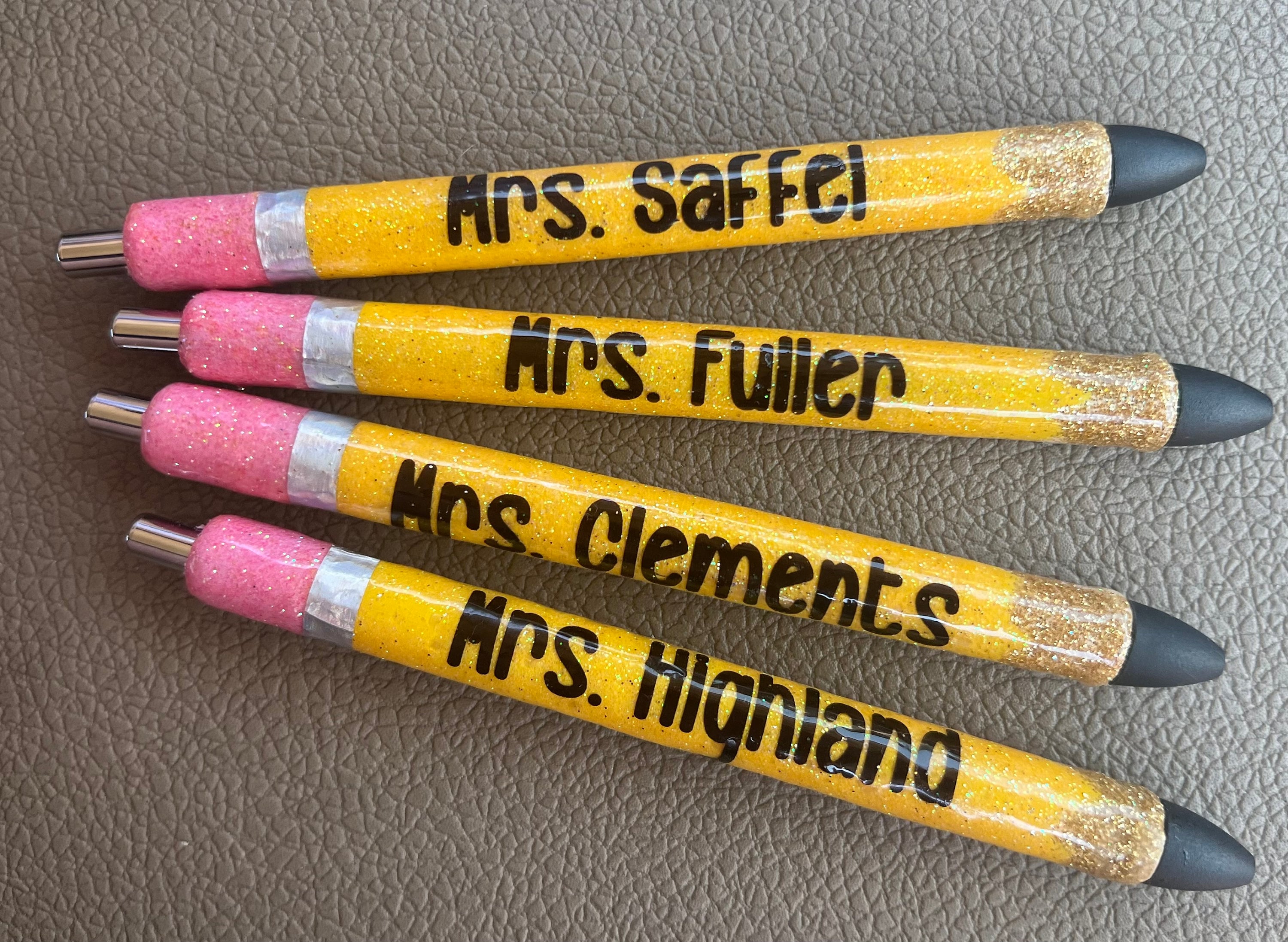  Flair Pens for Teachers Glitter Pens Ballpoint Pen Personalized Teacher  Pens Fancy Sparkly Pens Cool Gifts for Preschool Teacher : Office Products