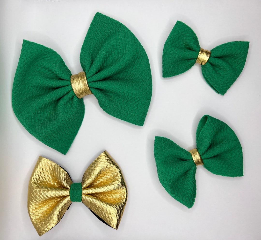 Gold Hair Bow and Scrunchie Baby Girl Hair Bow Mommy and Me Etsy