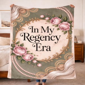 Regency Era Plush Blanket, Cozy Vintage Velveteen Throw, Victorian Era Gifts, Historical Drama