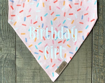 Dog Bandana, Over the Collar Dog Bandana, Cute Dog Birthday Bandana, Dog Birthday Party, Birthday Girl, Birthday Boy, Dog Accessories
