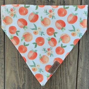 Dog Bandana, Dog Accessories, Over the Collar Dog Bandana, Peaches Dog Bandana, Fruit Dog Bandana, Cute Summer Dog Bandana, Puppy Gear