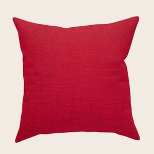 Accent Cushion Solid Red Accent Pillow For Home Decor and Solid Throw Pillow Cover and Insert