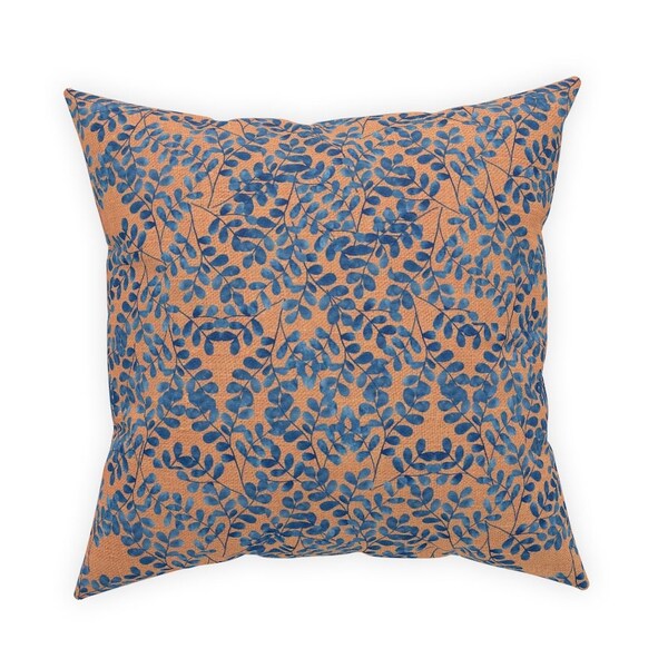 Blue Orange Pillow Etsy