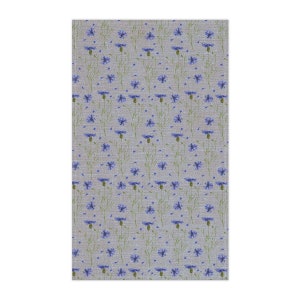 Blue and Gray Floral Kitchen Towel